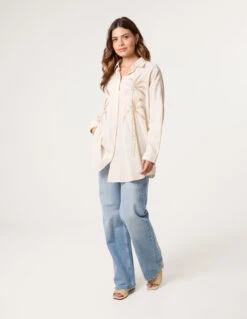 Shirt With Golden Palm Trees(Shirt With Golden Palm Trees)