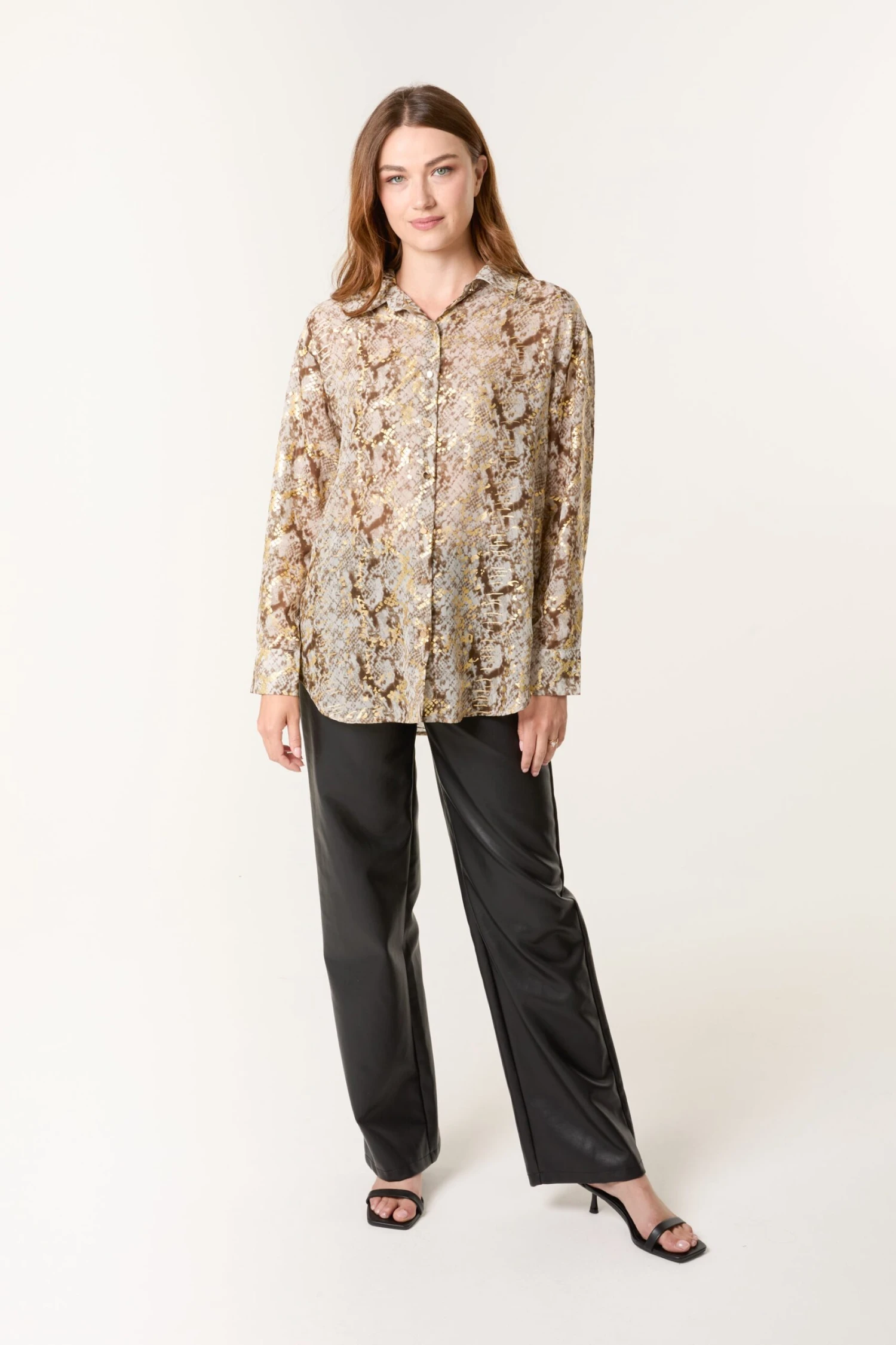 Snake Print Long Sleeve Shirt(Snake Print Long Sleeve Shirt) 3 Snake Print Long Sleeve Shirt(Snake Print Long Sleeve Shirt) - Image 3