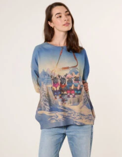 Dog Print Long Sleeve Jumper(Dog Print Long Sleeve Jumper)