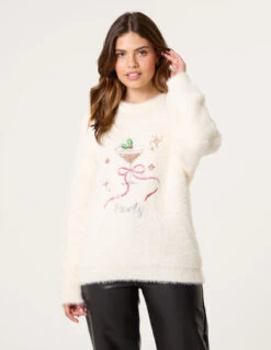 Christmas Cocktail Sequin Jumper(Christmas Cocktail Sequin Jumper)