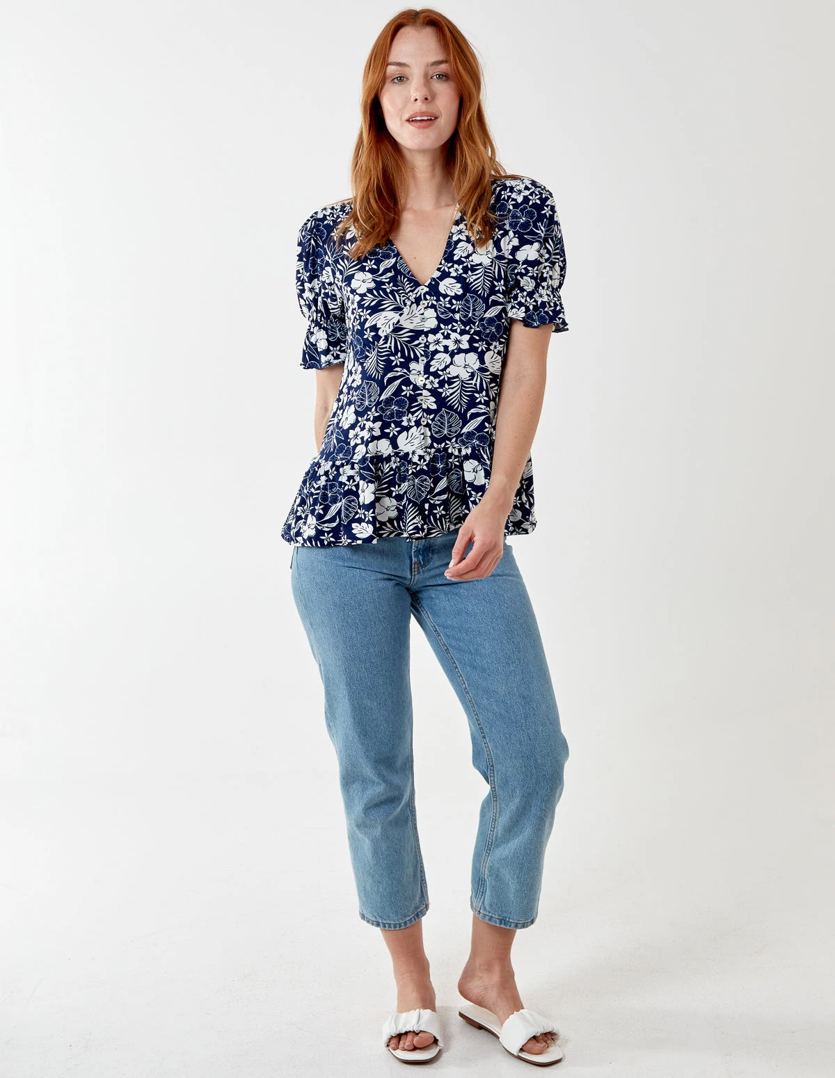 Pure Vanilla Button Front Longline Top(Kendall Navy Pure Vanilla Button Front Longline Top) 3 Pure Vanilla Button Front Longline Top(Kendall Navy Pure Vanilla Button Front Longline Top) - Image 3