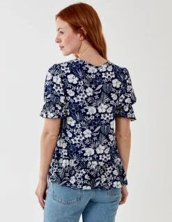 Pure Vanilla Button Front Longline Top(Kendall Navy Pure Vanilla Button Front Longline Top) 9 Pure Vanilla Button Front Longline Top(Kendall Navy Pure Vanilla Button Front Longline Top) -Repertoire Fashion Store NL1602PU008 78916