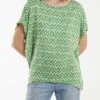 Zig Zag Batwing Top(Green Zig Zag Batwing Top)