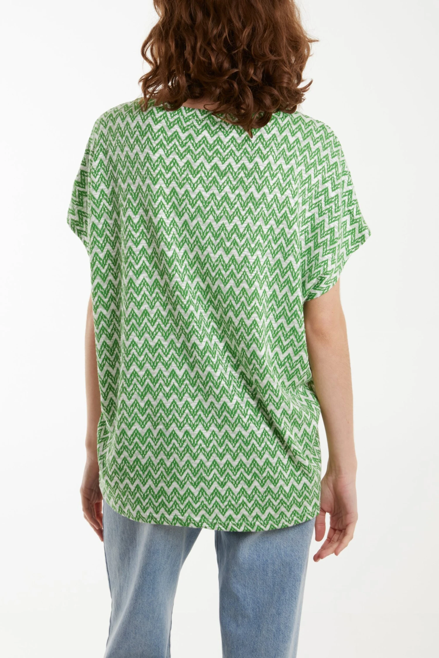 Zig Zag Batwing Top(Green Zig Zag Batwing Top) 4 Zig Zag Batwing Top(Green Zig Zag Batwing Top) - Image 4