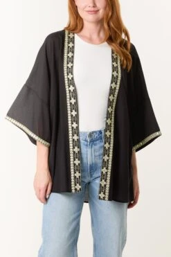 Embellished Kimono(Black Embellished Kimono)