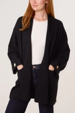 Heavy Knit Cardigan(Black Heavy Knit Cardigan)