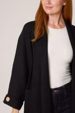 Heavy Knit Cardigan(Black Heavy Knit Cardigan) 6 Heavy Knit Cardigan(Black Heavy Knit Cardigan) -Repertoire Fashion Store NL258540 BLACK42009 228