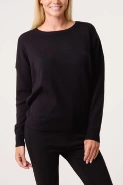 Plain Crew Neck Jumper(Black Plain Crew Neck Jumper)