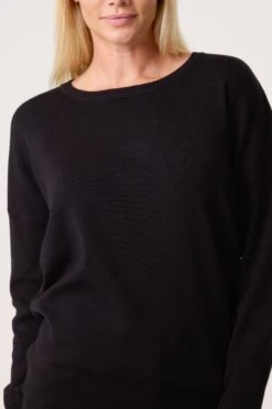 Plain Crew Neck Jumper(Black Plain Crew Neck Jumper) -Repertoire Fashion Store NL258569 BLACK10610