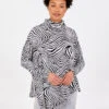 Abstract Zebra Oversized Cowl Neck Top(Black Abstract Zebra Oversized Cowl Neck Top) 9 Abstract Zebra Oversized Cowl Neck Top(Black Abstract Zebra Oversized Cowl Neck Top) -Repertoire Fashion Store NL7429 CREAM BLACK 15