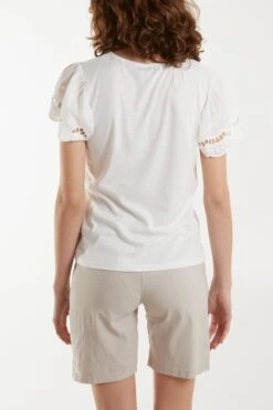 Round Neck T Shirt(Round Neck T Shirt) -Repertoire Fashion Store QED3172 IVORY 15088