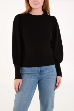 Balloon Sleeve Knit Jumper(Balloon Sleeve Knit Jumper)
