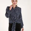Abstract Polka Dot Oversized Shirt(Abstract Polka Dot Oversized Shirt) 8 Abstract Polka Dot Oversized Shirt(Abstract Polka Dot Oversized Shirt) -Repertoire Fashion Store SS23111 NAVY 72144