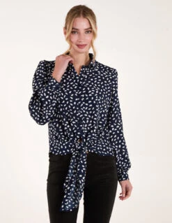 Abstract Polka Dot Oversized Shirt(Abstract Polka Dot Oversized Shirt)