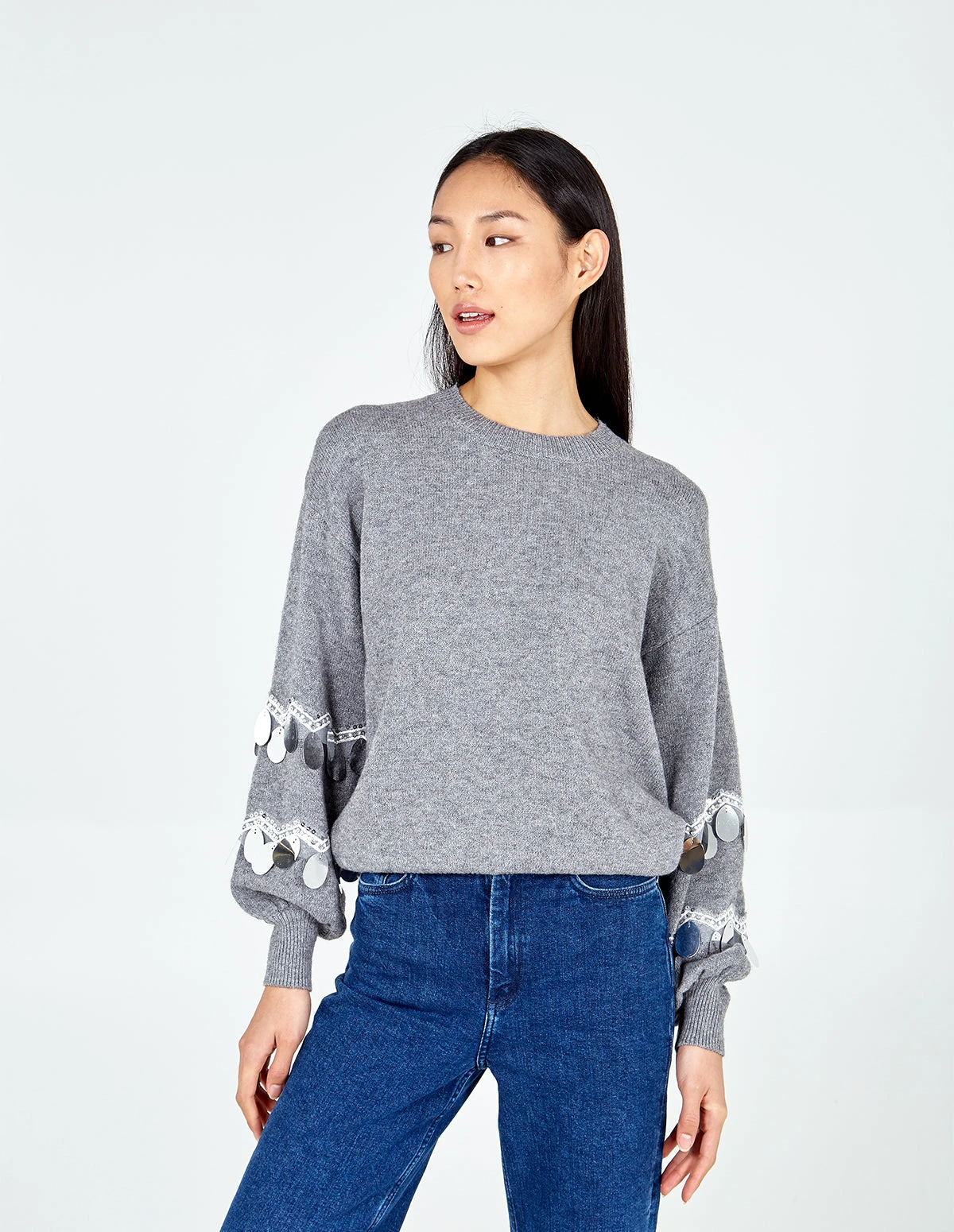 Balloon Sequin Disc Sleeve Jumper(Balloon Sequin Disc Sleeve Jumper) 1 Balloon Sequin Disc Sleeve Jumper(Balloon Sequin Disc Sleeve Jumper)