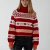 Aztec Roll Neck Crop Jumper(Red Aztec Roll Neck Crop Jumper) 13 Aztec Roll Neck Crop Jumper(Red Aztec Roll Neck Crop Jumper) -Repertoire Fashion Store WF4883BV RED5594
