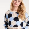 Big Flower Jumper(Big Flower Jumper) -Repertoire Fashion Store WF5121 BLUE 0475