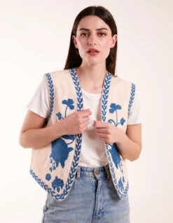 Embroidered Detailed Waistcoat(Embroidered Detailed Waistcoat) -Repertoire Fashion Store WF5213BV242 130223