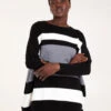 Multi Stripe Colour Block Jumper(Multi Stripe Colour Block Jumper)