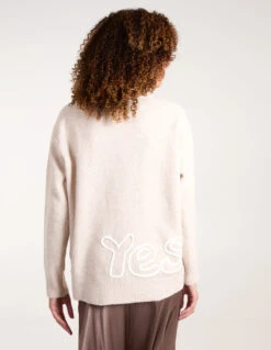 Oui Embroidery Jumper(Beige Oui Embroidery Jumper) -Repertoire Fashion Store WF5249BV039 137124