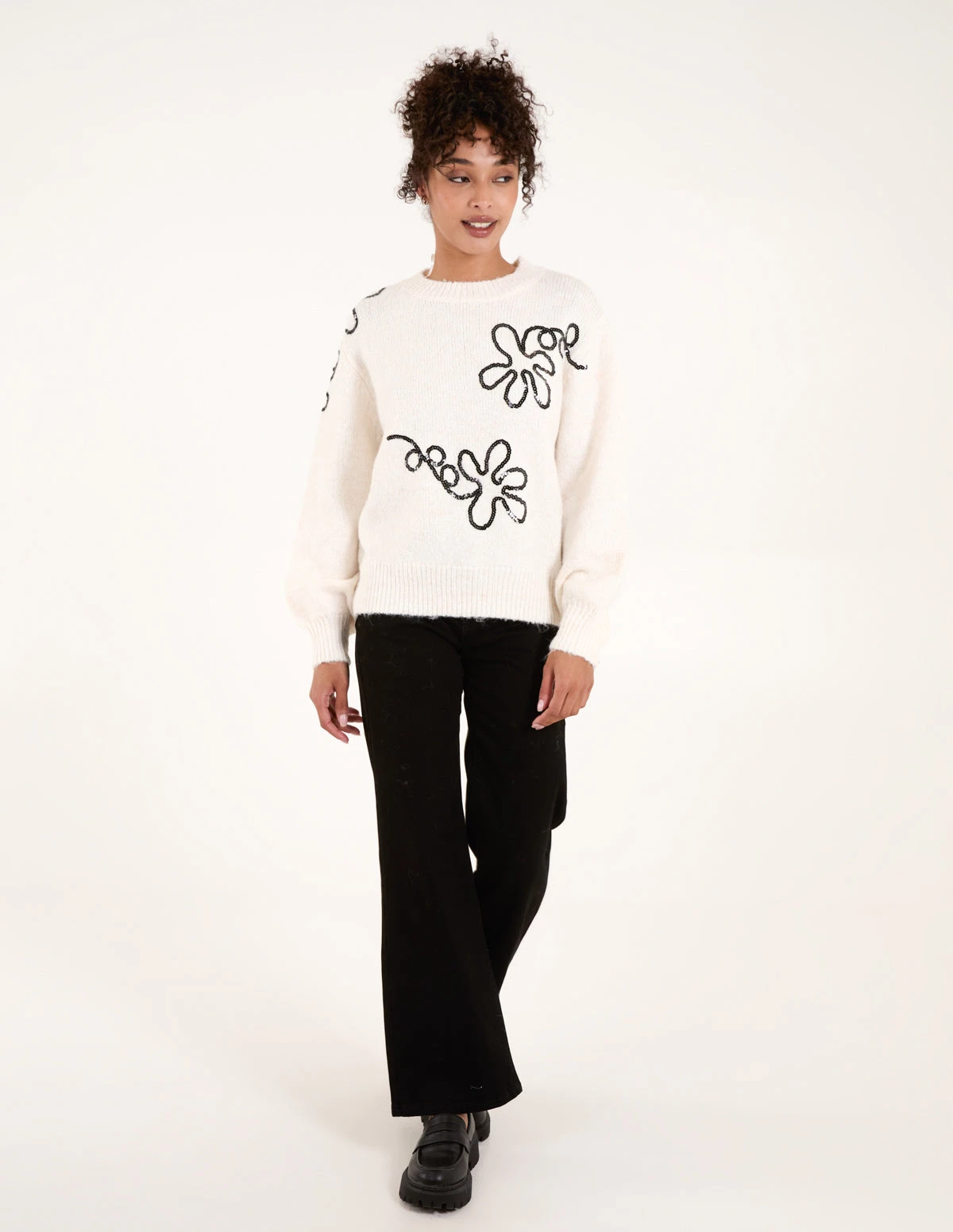 Abstract Flower Sequin Jumper(Abstract Flower Sequin Jumper) 4 Abstract Flower Sequin Jumper(Abstract Flower Sequin Jumper) - Image 4