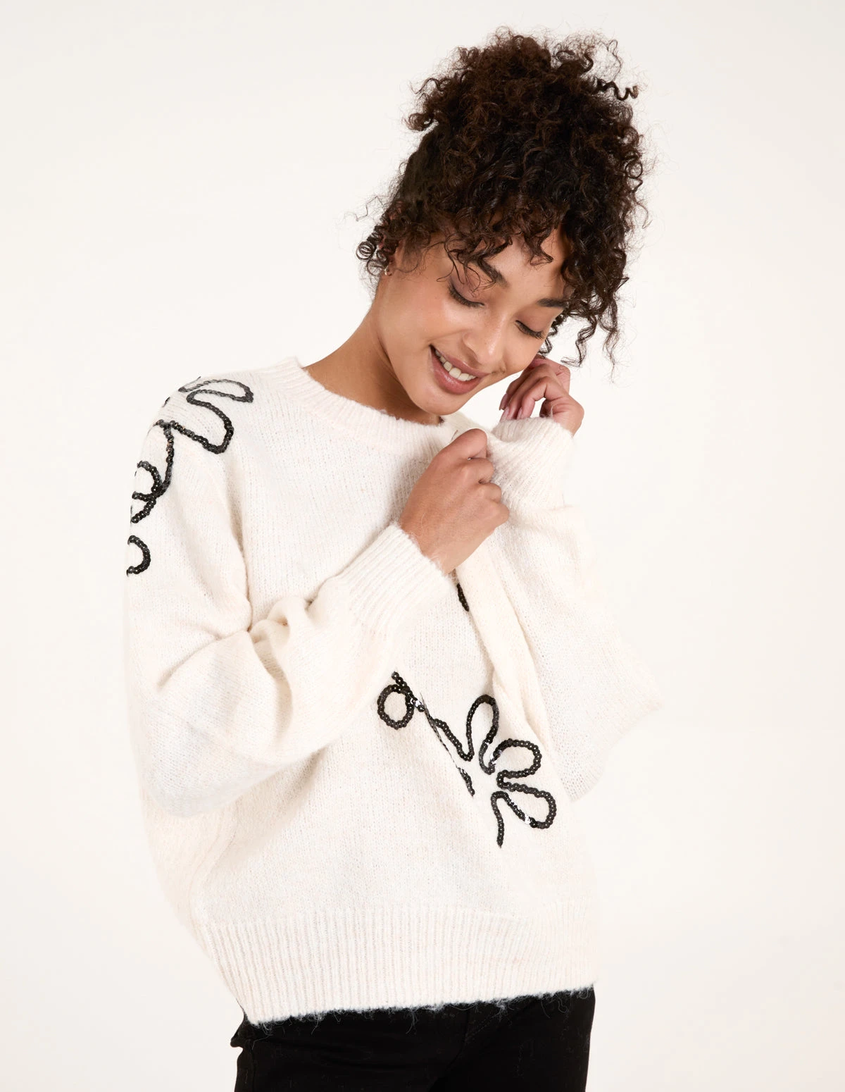 Abstract Flower Sequin Jumper(Abstract Flower Sequin Jumper) 1 Abstract Flower Sequin Jumper(Abstract Flower Sequin Jumper)