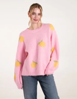 Lemons & Leaves Detail Jumper(Lemons Leaves Detail Jumper)