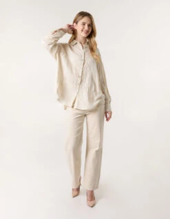 Embroidered Linen Shirt(Embroidered Linen Shirt) -Repertoire Fashion Store WF5443BV241 145006