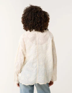 Flower Print Shirt(Flower Print Shirt) -Repertoire Fashion Store WF5459 BEIGE 31477