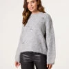 Flower Embellished Jumper(Grey Flower Embellished Jumper) 9 Flower Embellished Jumper(Grey Flower Embellished Jumper) -Repertoire Fashion Store WF5522 GREY 26680 528ba048 87e4 441e 9fd0 e17247d3001a