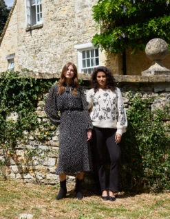 Floral Embroidery Jumper(Beige Floral Embroidery Jumper) -Repertoire Fashion Store WF5562 BV258821 2