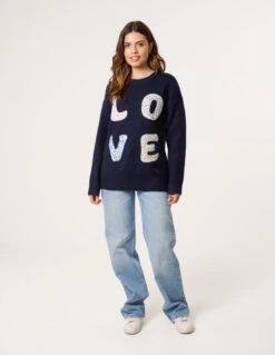 Embroidered Love Design Jumper(Navy Embroidered Love Design Jumper) -Repertoire Fashion Store WF5645 NAVY 26309 08e4d01f 52e4 48cd a6cd a6bc32e78eee