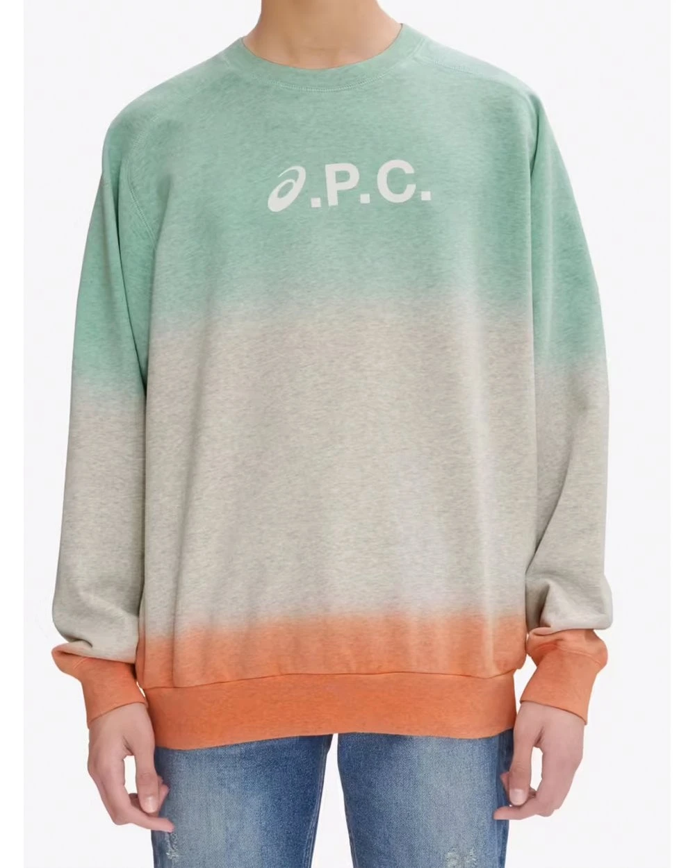A.P.C. Mens Asics Lake Dip Dye Sweatshirt Multicoloured 3 A.P.C. Mens Asics Lake Dip Dye Sweatshirt Multicoloured - Image 3