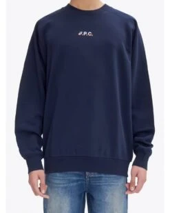 A.P.C. Mens Asics Lake Sweatshirt Dark Navy Blue 6 A.P.C. Mens Asics Lake Sweatshirt Dark Navy Blue -Repertoire Fashion Store a p c mens asics lake sweatshirt dark navy blue p46029 312432 image