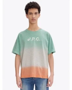 A.P.C. Mens Asics Wind Dip Dye T-Shirt Multicoloured -Repertoire Fashion Store a p c mens asics wind dip dye t shirt multicoloured p46021 312368 image