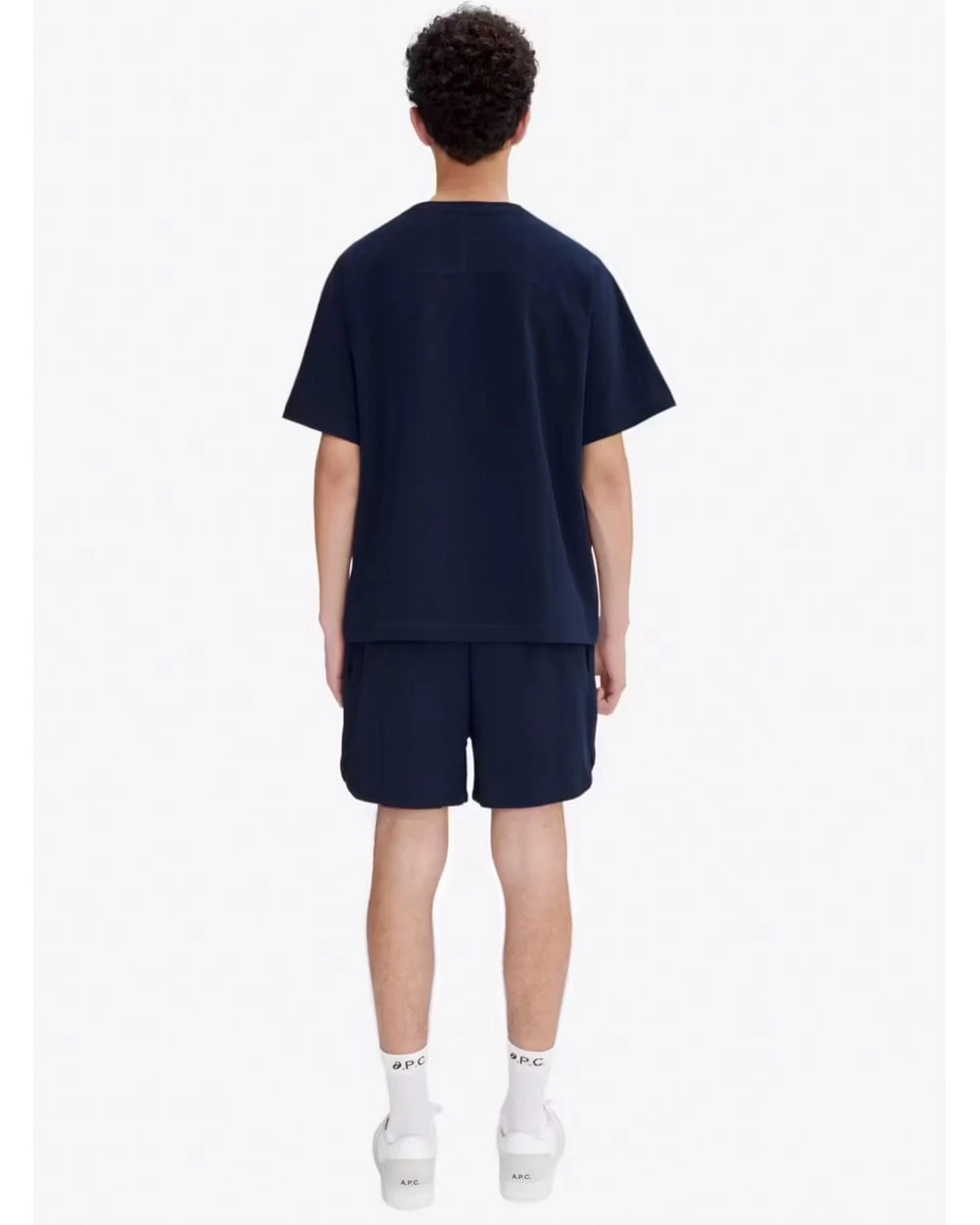 A.P.C. Mens Asics Wind T-Shirt Dark Navy Blue 4 A.P.C. Mens Asics Wind T-Shirt Dark Navy Blue - Image 4