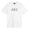 A.P.C. Mens Hugo Wrapped Logo T-Shirt White