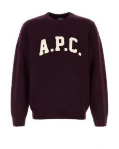 A.P.C. Mens Jay Varsity Jumper Burgundy
