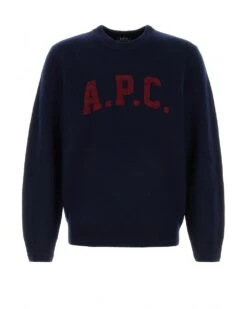 A.P.C. Mens Jay Varsity Jumper Dark Navy