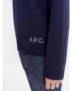 A.P.C. Mens Mens Edward Jumper Dark Navy -Repertoire Fashion Store a p c mens mens edward jumper dark navy p45344 293752 image