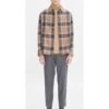 A.P.C. Mens Surchemise Bobby Check Overshirt Beige