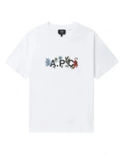 A.P.C. Unisex Auguste Print T-Shirt White