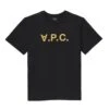 A.P.C. Unisex Grand Standard VPC T-Shirt Black/Beige -Repertoire Fashion Store a p c unisex grand standard vpc t shirt black beige p46895 321131 image