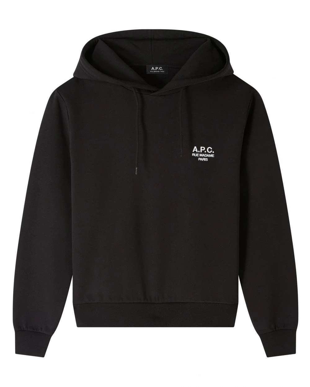 A.P.C. Unisex Rue Madame Hoodie Noir Black 1 A.P.C. Unisex Rue Madame Hoodie Noir Black