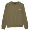 A.P.C. Unisex Rue Madame Script Logo Sweatshirt Khaki/White