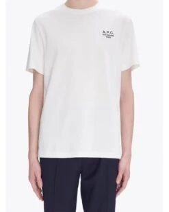 A.P.C. Unisex Rue Madame T-Shirt White/Navy -Repertoire Fashion Store a p c unisex rue madame t shirt white navy p46018 303739 image
