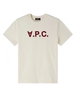A.P.C. Unisex Standard Grand VPC T-Shirt Ecru/Red