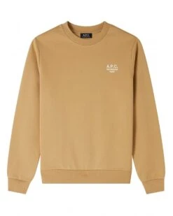 A.P.C. Unisex Standard Rue Madame Sweatshirt Dark Beige