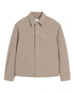 Ami Mens De Coeur Canvas Overshirt Beige