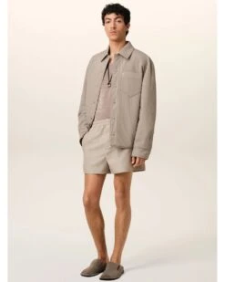 Ami Mens De Coeur Canvas Overshirt Beige -Repertoire Fashion Store ami mens de coeur canvas overshirt beige p46068 304919 image